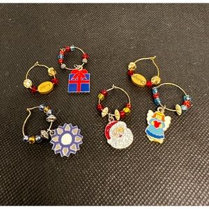 New 6 Homemade Wine Charms For Wine Glass